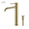 Kibi Circular Single Handle Bathroom Vessel Sink Faucet with Pop Up Drain C-KBF1009BG-KPW101BG - alternate 1